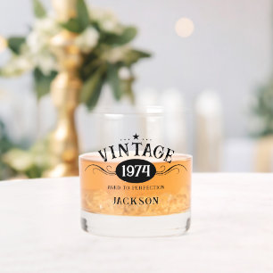 Verre À Whisky Anniversaire 50 ans Vintage 1974