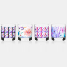 Aquarelle Florale et Papillons Jardin de Printemps