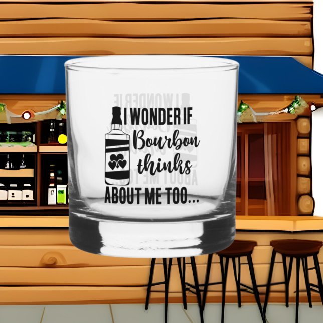 Verre À Whisky Art du mot bourbon amusant (Créateur téléchargé)
