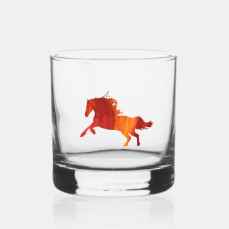 Verre À Whisky Autocollant de cheval de feu