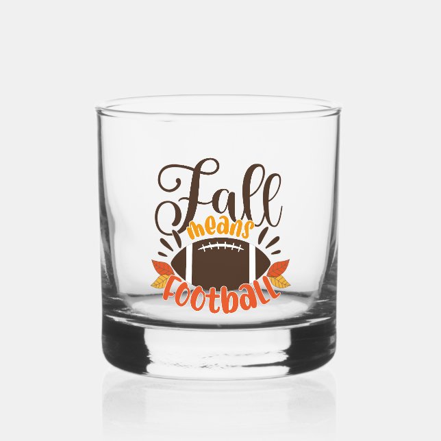 Verre À Whisky Automne signifie football (Recto)