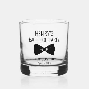 Verre À Whisky Bachelor Party Tuxedo Bow Cravate Mariage Faveur