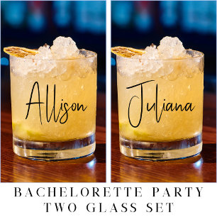 Verre À Whisky Bachelorette Party Chic Script Mariage