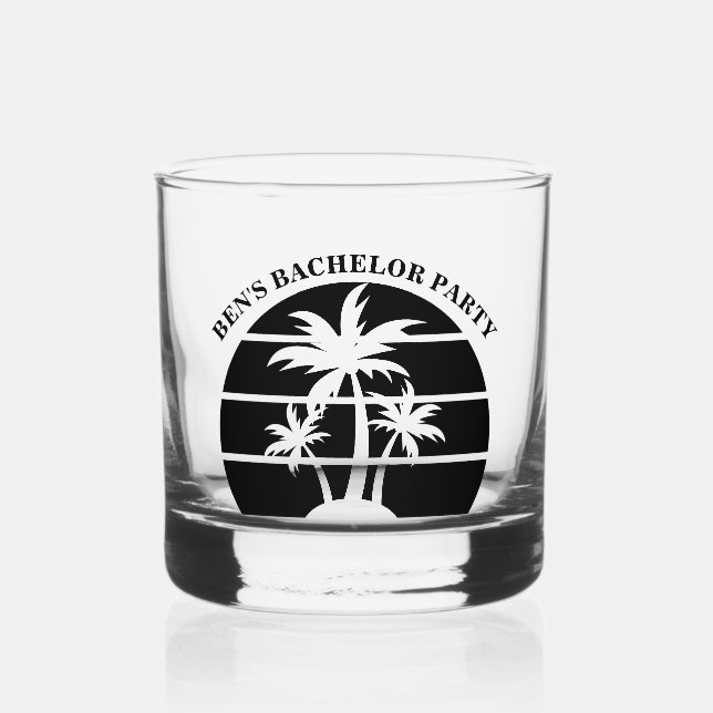 Verre À Whisky Beach Bachelor Party Island Mariage Groomsmen (Recto)