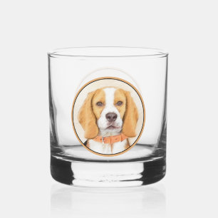 Verre À Whisky Beagle Hound Dog Peinture Animal Art original