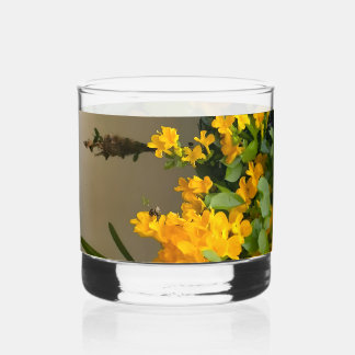 Verre À Whisky Beauté Fleur Dorée