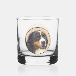 Verre À Whisky Bernese Mountain Dog 2 Peinture - Art original Chi