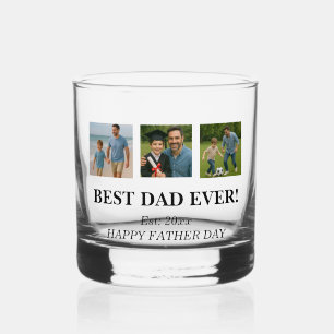 Verre À Whisky BEST DAD EVER - Photo Fête des pères personnalisée