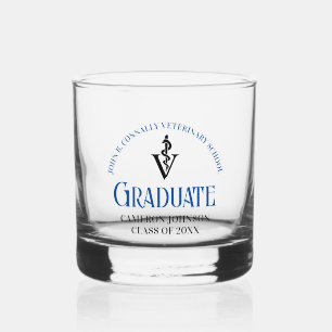 Verre À Whisky Bleu Vétérinaire Diplôme sur mesure