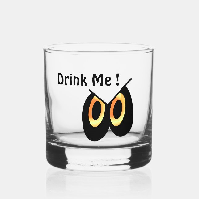 Verre À Whisky Buvez-Moi Les Yeux D'Halloween (Recto)