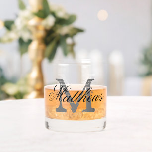Verre À Whisky Cadeau en verre de whisky monogrammé personnalisé