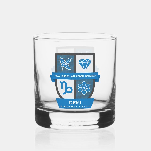 Verre À Whisky Capricorn Birthday Crest™ December 22-31 (Recto)