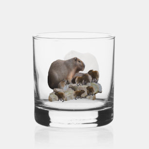 Verre À Whisky Capybaras De Mère Et De Bébé,