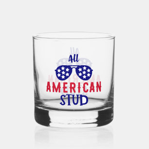 Verre À Whisky Célébration de lunettes de soleil patriotiques All