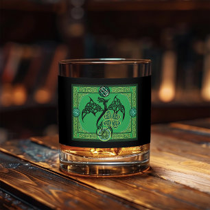 Verre À Whisky Celtique irlandais de dragon vert