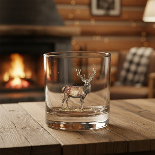 Verre À Whisky Cerf élégant chasse cerf nom personnalisé