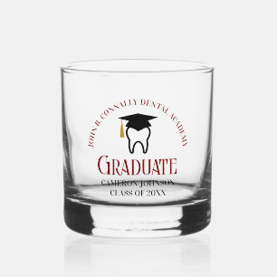 Verre À Whisky Chic Maroon Dental School Diplôme sur mesure