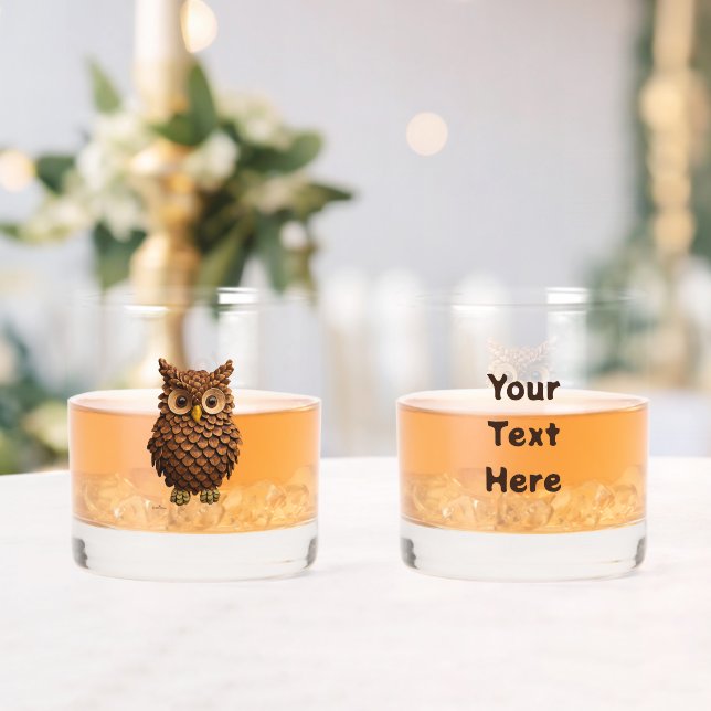 Verre À Whisky Chouette du cône de pin (Insitu (Mariage))