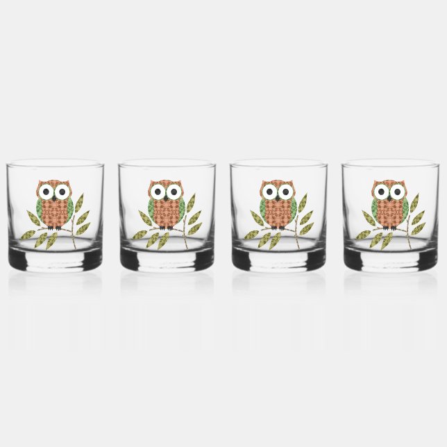Verre À Whisky Chouette du pays (Recto)
