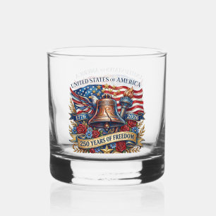 Verre À Whisky Cloche de la Liberté et emblème de l'aigle