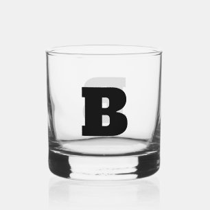 Verre À Whisky Couleur personnalisée Monogramme simple