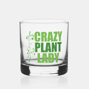 Verre À Whisky Crazy Plante Lady Cute Green Botaniste