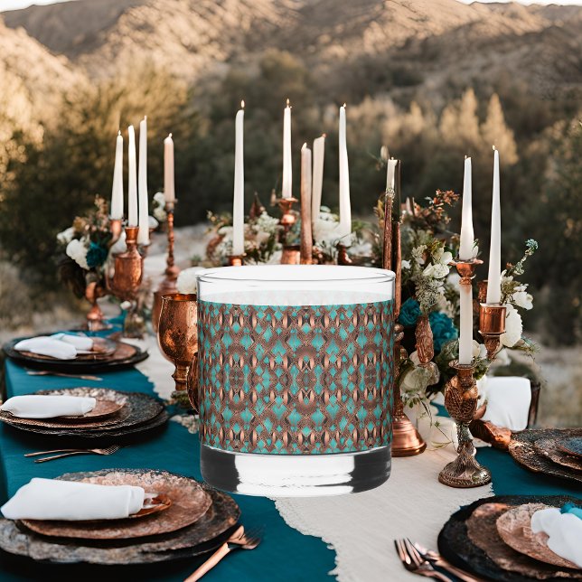 Verre À Whisky Cuivre et Turquoise (Créateur téléchargé)