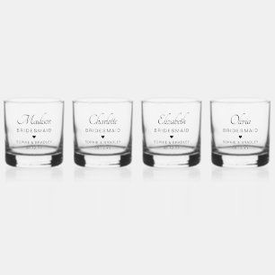 Verre À Whisky Demoiselle d'honneur Noms Personnalisés Personnali