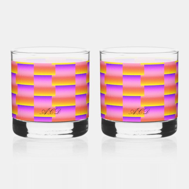 VERRE À WHISKY DESIGN COLORÉ (Recto)