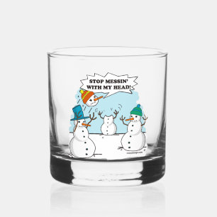 Verre À Whisky Dessin amusant de Snowman