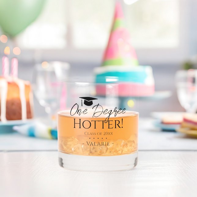 Verre À Whisky Diplôme Un Degré Hotter Cuir Whiskey personnalisé (Insitu (Anniversaire))