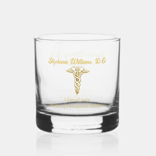 Verre À Whisky Docteur   Médecin   Nurse Caduceus Name Class