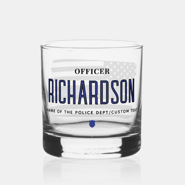 Verre À Whisky Drapeau personnalisé de l'officier de police de la (Verso)