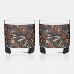 Verre À Whisky Drin Ethereal Cyan "Anciennes Chroniques Indigènes