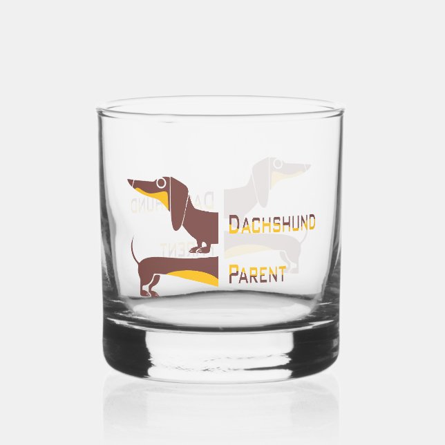 Verre À Whisky Drôle mignon dachshund pour parent chien long (Recto)