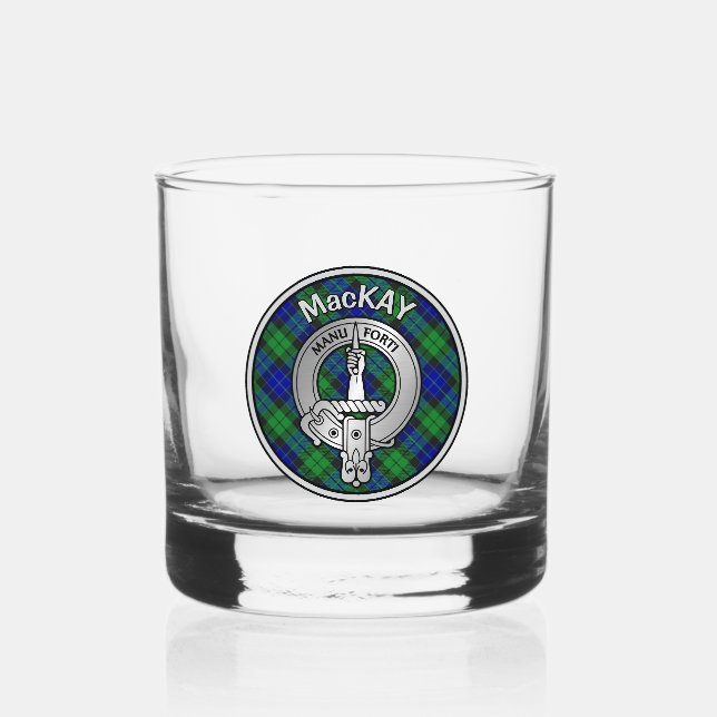 Verre À Whisky [EDIT] Clan MacKay Crest & Tartan (Recto)