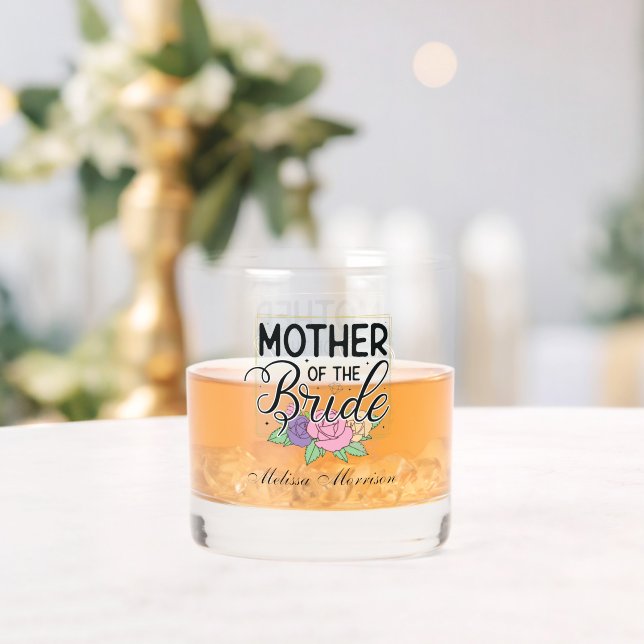 Verre À Whisky Elegant Bride Mother ajouter le nom Mariage (Insitu (Mariage))