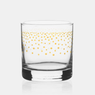 Verre À Whisky Élégant Gold Metallic Look Confetti Drinkware Set