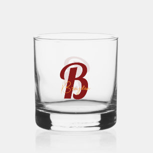 Verre À Whisky Élégant Monogramme personnalisé