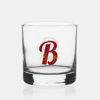 Verre À Whisky Élégant Monogramme personnalisé