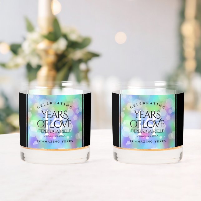 Verre À Whisky Élégante 14ème anniversaire du Mariage Opal (Insitu (Mariage))