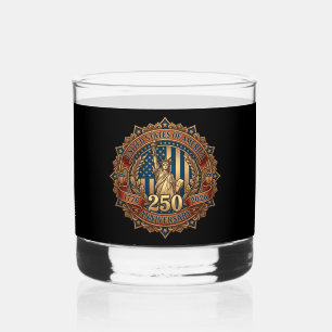Verre À Whisky Emblème du 250e anniversaire patriotique