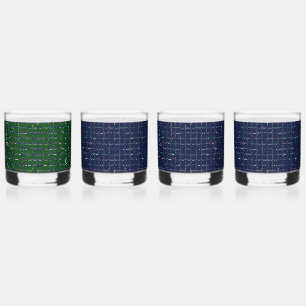 Verre À Whisky Ensemble de produits de boisson géométriques bleu