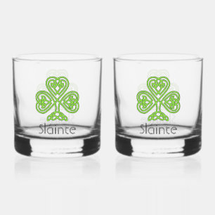 Verre À Whisky Ensemble de produits de table Celtic Shamrock Gree