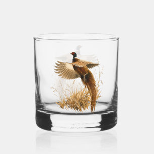 Verre À Whisky Faisan en vol doré