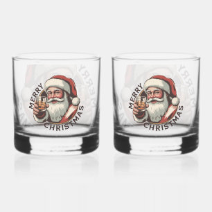 Verre À Whisky Fête de Noël en buvant du Bourbon amateur de Whisk