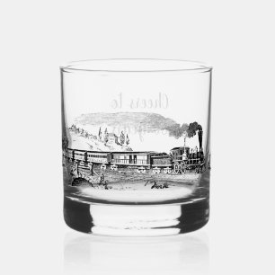 Verre À Whisky Fête des pères de train à vapeur Vintage personnal