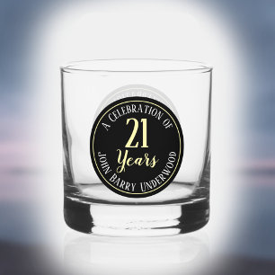 Verre À Whisky Fête du 21e anniversaire
