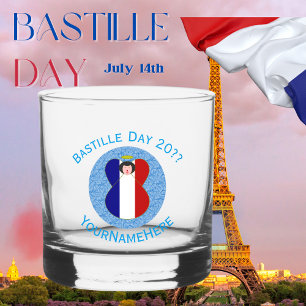 Verre À Whisky French Angel Bastille Day Personnalisé