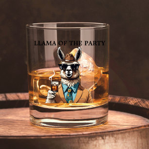 Verre À Whisky Funny Llama Pun La vie du Cool du Parti